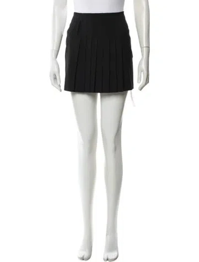 Pre-owned Burberry Wool Mini Skirt In Black