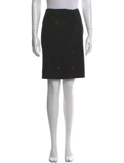 Pre-owned Burberry Wool Mini Skirt In Black