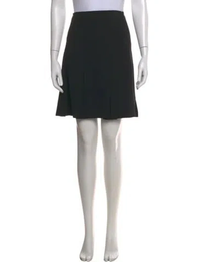 Pre-owned Burberry Wool Mini Skirt In Black