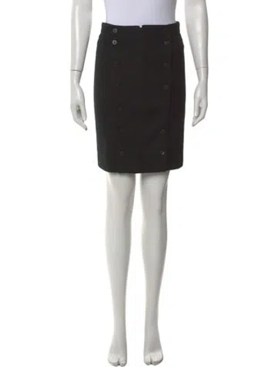 Pre-owned Burberry Wool Mini Skirt In Black