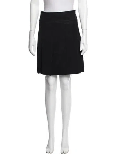Pre-owned Burberry Wool Mini Skirt In Black