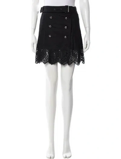 Pre-owned Burberry Wool Mini Skirt In Black