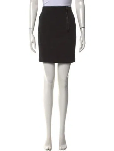 Pre-owned Burberry Wool Mini Skirt In Black