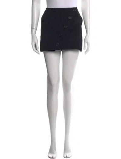 Pre-owned Burberry Wool Mini Skirt In Black