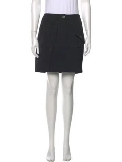 Pre-owned Burberry Wool Mini Skirt In Black
