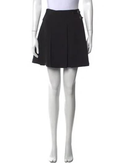 Pre-owned Burberry Wool Mini Skirt In Black