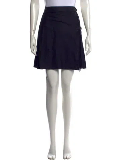 Pre-owned Burberry Wool Mini Skirt In Black