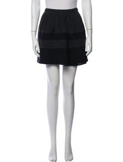Pre-owned Burberry Wool Mini Skirt In Black