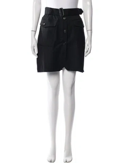 Pre-owned Burberry Wool Mini Skirt In Black
