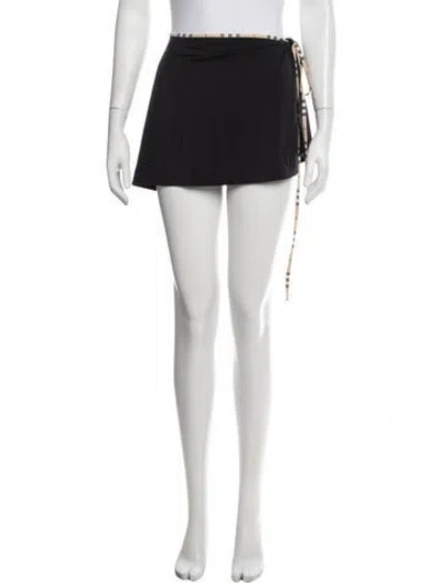 Pre-owned Burberry Wool Mini Skirt In Black