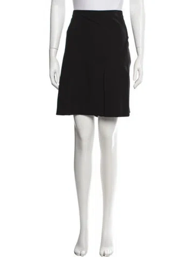 Pre-owned Burberry Wool Mini Skirt In Black/white