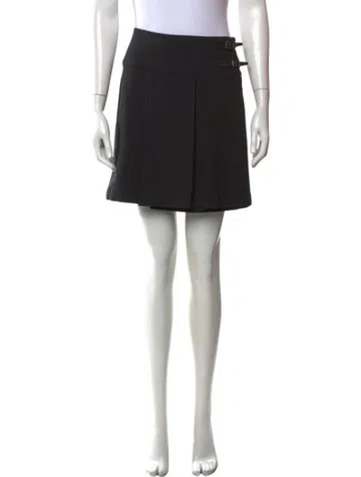 Pre-owned Burberry Wool Mini Skirt In Blue