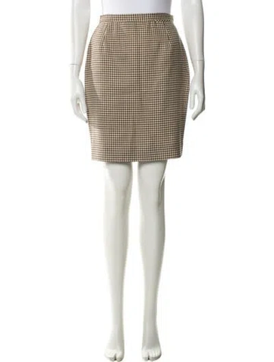 Pre-owned Burberry Wool Mini Skirt In Brown