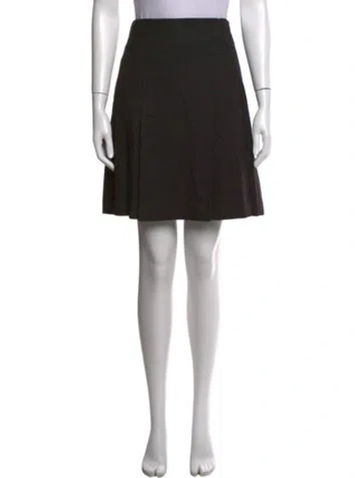 Pre-owned Burberry Wool Mini Skirt In Grey