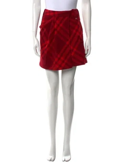 Pre-owned Burberry Wool Mini Skirt In Multi