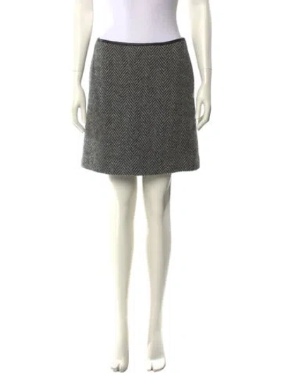 Pre-owned Burberry Wool Mini Skirt In Multi