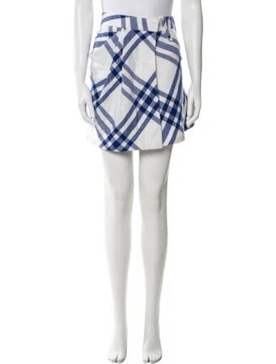Pre-owned Burberry Wool Mini Skirt In Multi