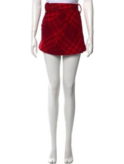 Pre-owned Burberry Wool Mini Skirt In Multi