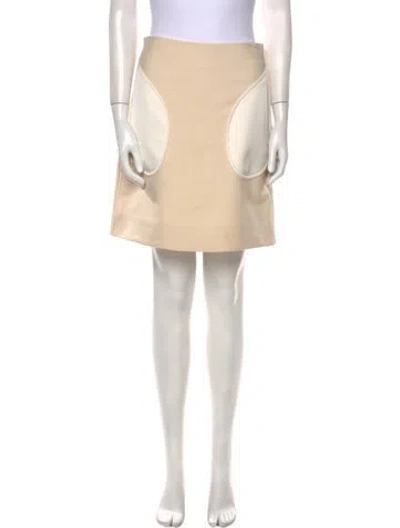 Pre-owned Burberry Wool Mini Skirt In Neutral