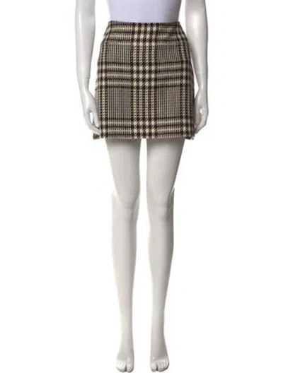 Pre-owned Burberry Wool Mini Skirt In Neutral
