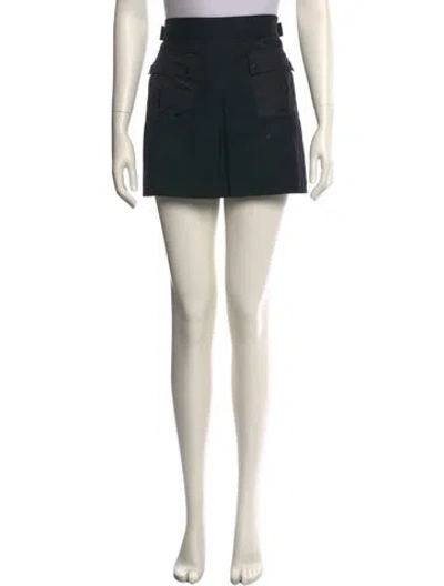 Pre-owned Burberry Wool Mini Skirt In Neutral