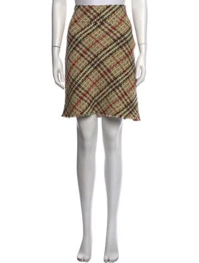Pre-owned Burberry Wool Mini Skirt In Neutral