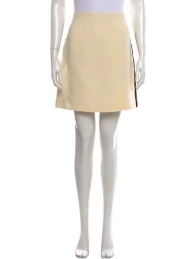 Pre-owned Burberry Wool Mini Skirt In Neutral