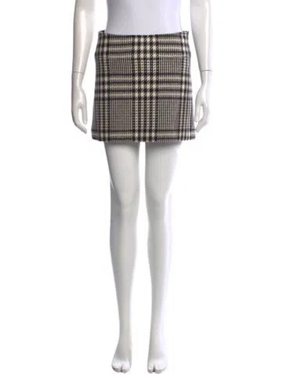 Pre-owned Burberry Wool Mini Skirt In Neutrals