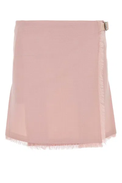 Burberry Wool Mini Skirt In Pink