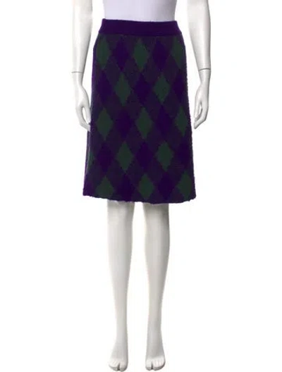 Pre-owned Burberry Wool Mini Skirt In Purple