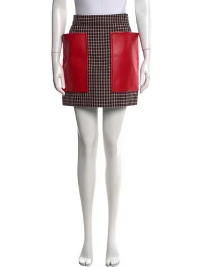 Pre-owned Burberry Wool Mini Skirt In Purple