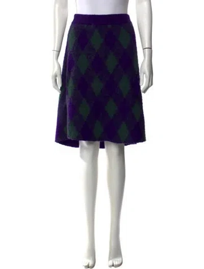 Pre-owned Burberry Wool Mini Skirt In Purple
