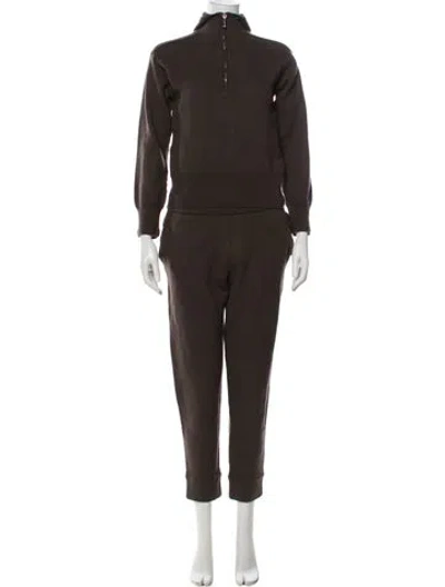Pre-owned Burberry Wool Mock Neck Sweater In Brown