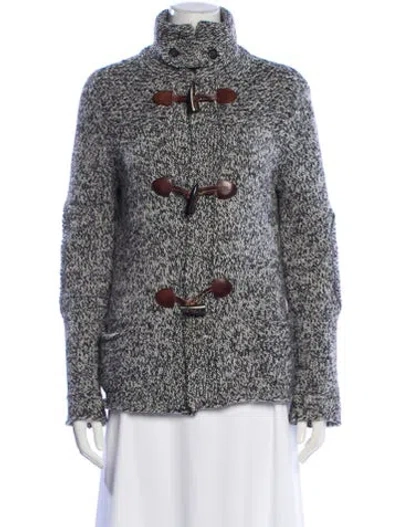 Pre-owned Burberry Wool Mock Neck Sweater In Gray