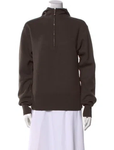 Pre-owned Burberry Wool Mock Neck Sweater W/ Tags In Brown