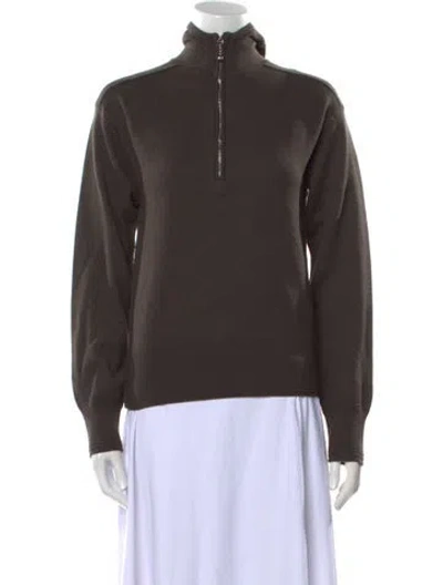 Pre-owned Burberry Wool Mock Neck Sweater W/ Tags In Brown