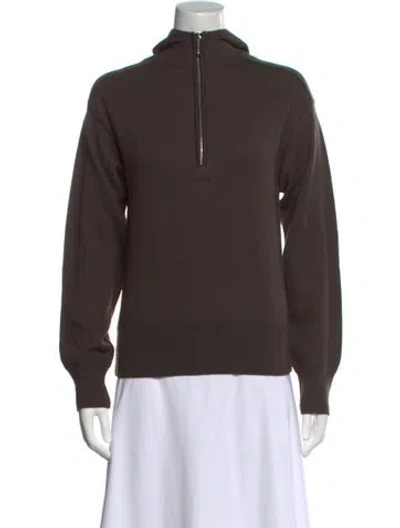 Pre-owned Burberry Wool Mock Neck Sweater W/ Tags In Brown
