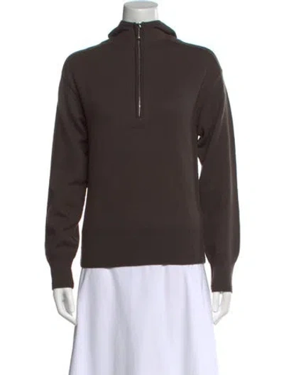 Pre-owned Burberry Wool Mock Neck Sweater W/ Tags In Brown