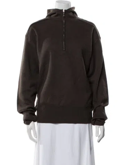 Pre-owned Burberry Wool Mock Neck Sweater W/ Tags In Brown