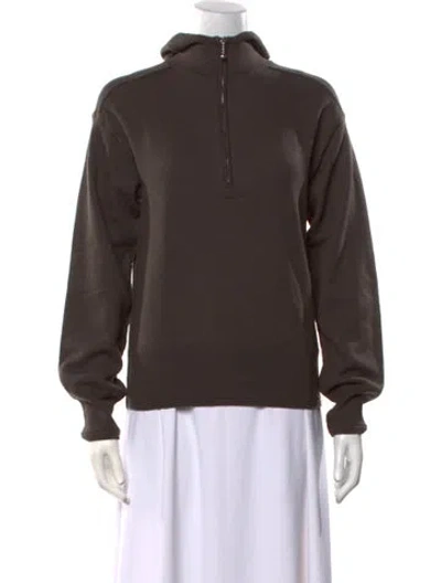 Pre-owned Burberry Wool Mock Neck Sweater W/ Tags In Brown