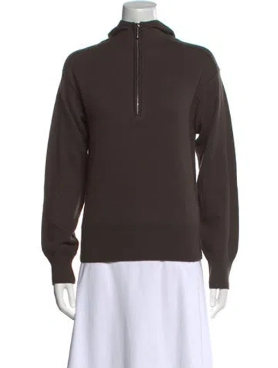 Pre-owned Burberry Wool Mock Neck Sweater W/ Tags In Brown