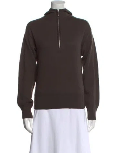 Pre-owned Burberry Wool Mock Neck Sweater W/ Tags In Brown
