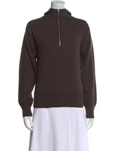 Pre-owned Burberry Wool Mock Neck Sweater W/ Tags In Brown