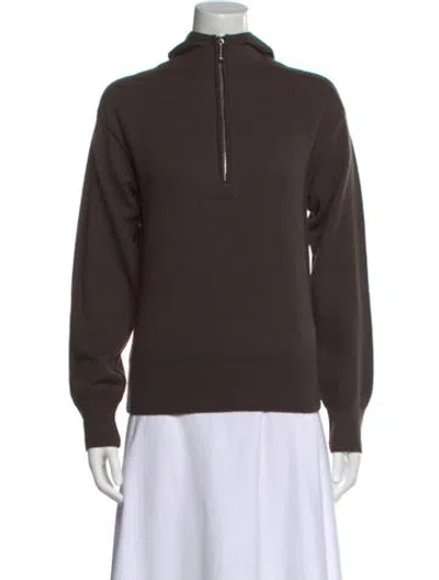 Pre-owned Burberry Wool Mock Neck Sweater W/ Tags In Brown