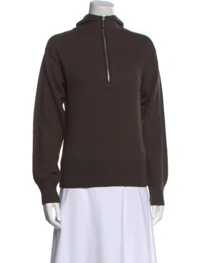 Pre-owned Burberry Wool Mock Neck Sweater W/ Tags In Brown