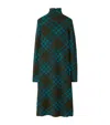 Burberry Checkered Wool Blend Shift Dress In Snug