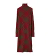 Burberry Women Check Wool Blend Dress In Green
