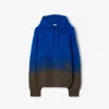 Burberry Blue & Gray Gradient Hoodie In Grey/knight