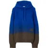 Burberry Wool Mohair Blend Hoodie In Grey/knight
