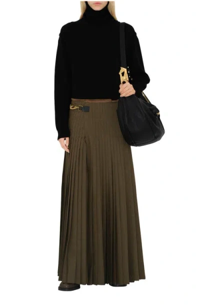 Burberry Wool Mohair Maxi Kilt